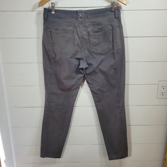 KUHL Pants Women's sz 8S Dark Grey Hiking Crop Mid Rise Tapered Leg Pants - Picture 4 of 9